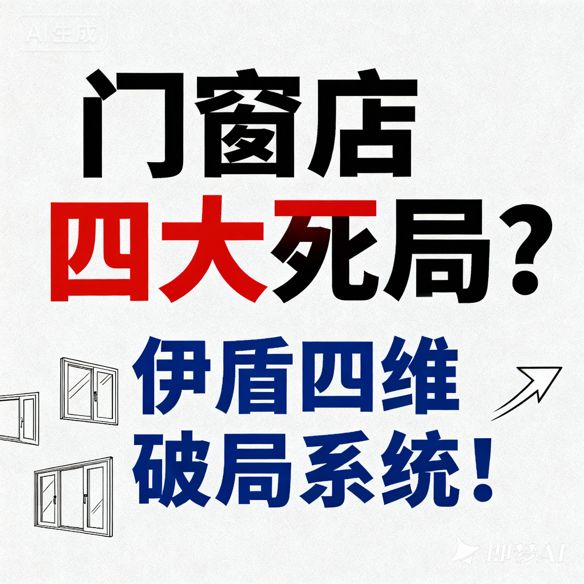 門窗店四大死局？伊盾四維破局系統！